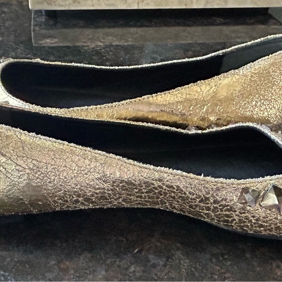 Juicy Couture Gold Embellished Flats - Picture 3 of 4